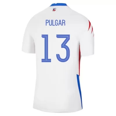 Herren Chilenische Fussballnationalmannschaft Erick Pulgar #13 Auswärtstrikot Rot 2021 Trikot