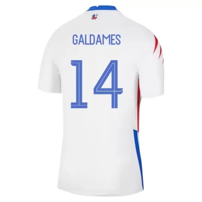 Herren Chilenische Fussballnationalmannschaft Pablo Galdames #14 Auswärtstrikot Rot 2021 Trikot