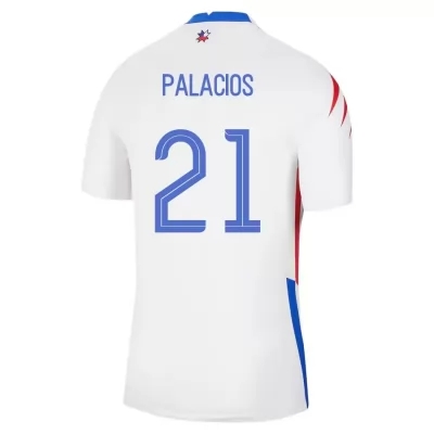Damen Chilenische Fussballnationalmannschaft Carlos Palacios #21 Auswärtstrikot Rot 2021 Trikot