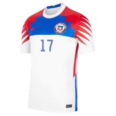 Kinder Chilenische Fussballnationalmannschaft Gary Medel #17 Auswärtstrikot Rot 2021 Trikot