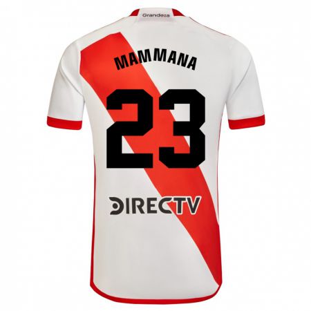 Kandiny Kinder Emanuel Mammana #23 Weiß Rot Heimtrikot Trikot 2023/24 T-Shirt