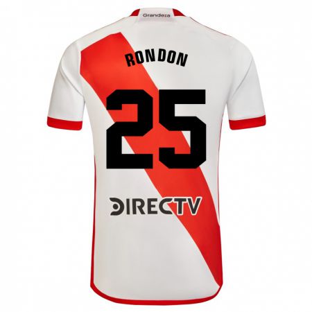 Kandiny Kinder Salomón Rondón #25 Weiß Rot Heimtrikot Trikot 2023/24 T-Shirt