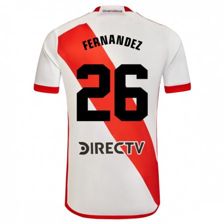 Kandiny Kinder Nacho Fernández #26 Weiß Rot Heimtrikot Trikot 2023/24 T-Shirt