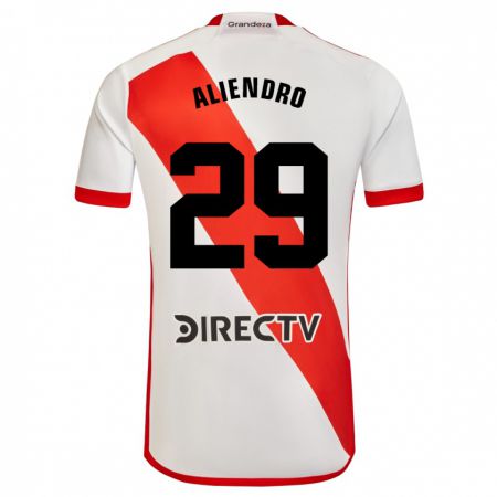 Kandiny Kinder Rodrigo Aliendro #29 Weiß Rot Heimtrikot Trikot 2023/24 T-Shirt