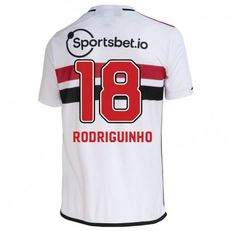 Kandiny Kinder Rodriguinho #18 Weiß Heimtrikot Trikot 2023/24 T-Shirt