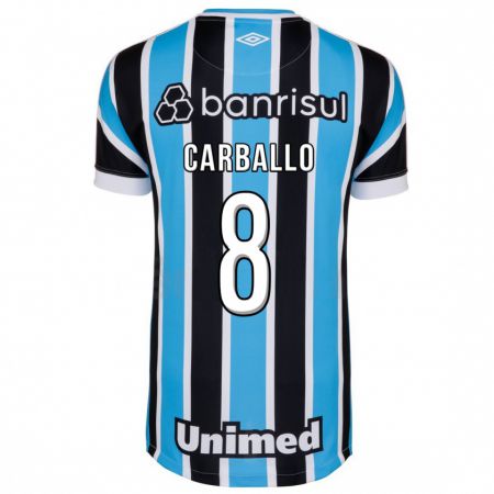 Kandiny Kinder Felipe Carballo #8 Blau Heimtrikot Trikot 2023/24 T-Shirt