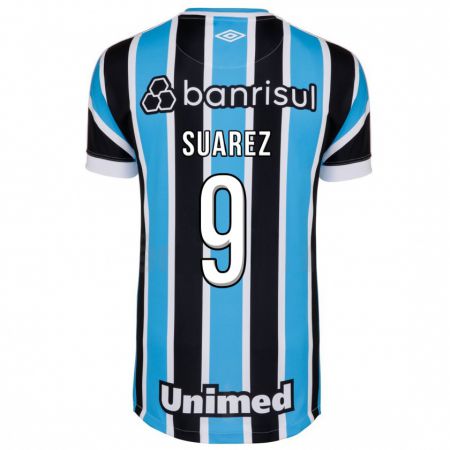 Kandiny Kinder Luis Suárez #9 Blau Heimtrikot Trikot 2023/24 T-Shirt