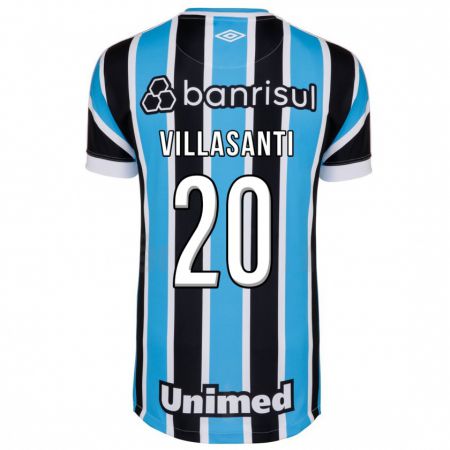 Kandiny Kinder Mathías Villasanti #20 Blau Heimtrikot Trikot 2023/24 T-Shirt