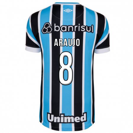 Kandiny Kinder Caio Araujo #8 Blau Heimtrikot Trikot 2023/24 T-Shirt
