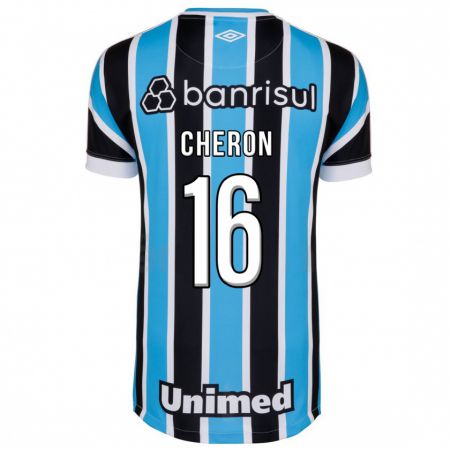 Kandiny Kinder Bruno Cheron #16 Blau Heimtrikot Trikot 2023/24 T-Shirt