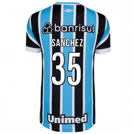 Kandiny Kinder Lari Sanchez #35 Blau Heimtrikot Trikot 2023/24 T-Shirt
