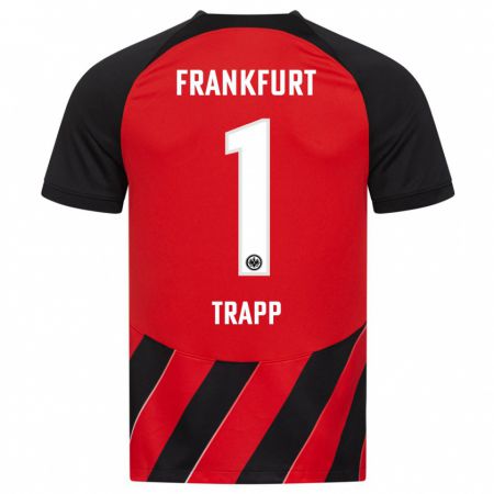 Kandiny Kinder Kevin Trapp #1 Rot Schwarz Heimtrikot Trikot 2023/24 T-Shirt