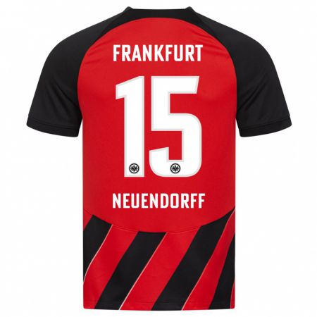 Kandiny Kinder Nilo Neuendorff #15 Rot Schwarz Heimtrikot Trikot 2023/24 T-Shirt