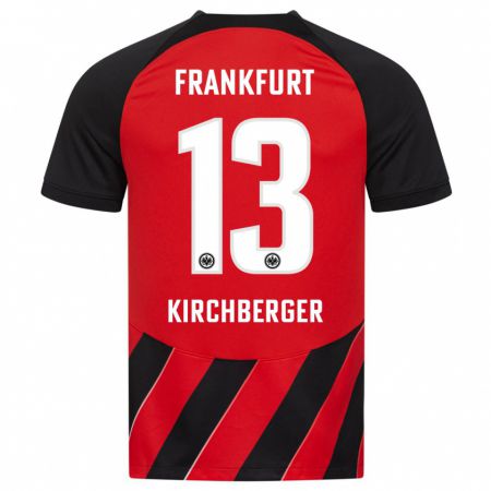 Kandiny Kinder Virginia Kirchberger #13 Rot Schwarz Heimtrikot Trikot 2023/24 T-Shirt