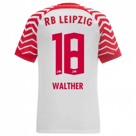 Kandiny Kinder Mika Walther #18 Weiß Heimtrikot Trikot 2023/24 T-Shirt