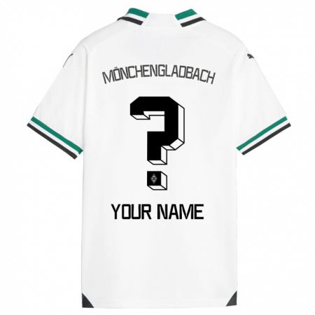 Kandiny Kinder Ihren Namen #0 Weiß Grün Heimtrikot Trikot 2023/24 T-Shirt