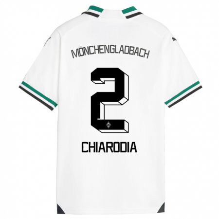 Kandiny Kinder Fabio Chiarodia #2 Weiß Grün Heimtrikot Trikot 2023/24 T-Shirt