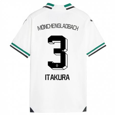 Kandiny Kinder Ko Itakura #3 Weiß Grün Heimtrikot Trikot 2023/24 T-Shirt