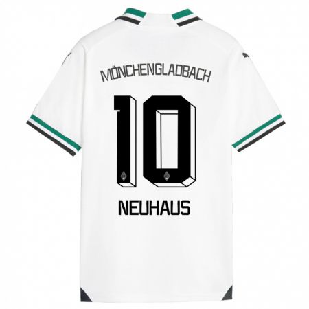 Kandiny Kinder Florian Neuhaus #10 Weiß Grün Heimtrikot Trikot 2023/24 T-Shirt
