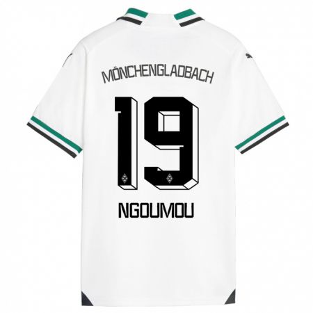 Kandiny Kinder Nathan Ngoumou #19 Weiß Grün Heimtrikot Trikot 2023/24 T-Shirt
