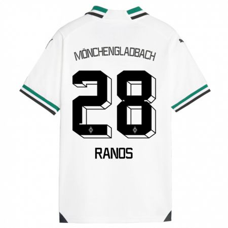 Kandiny Kinder Grant-Leon Ranos #28 Weiß Grün Heimtrikot Trikot 2023/24 T-Shirt