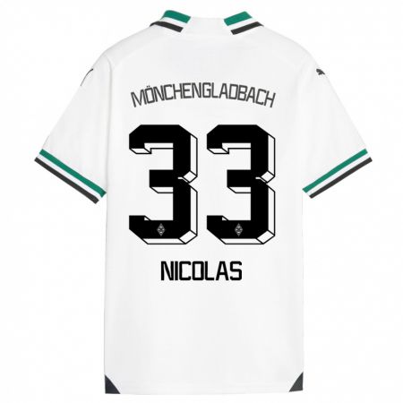 Kandiny Kinder Moritz Nicolas #33 Weiß Grün Heimtrikot Trikot 2023/24 T-Shirt