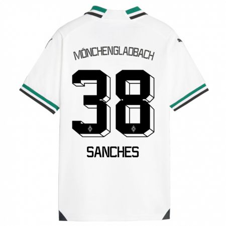 Kandiny Kinder Yvandro Borges Sanches #38 Weiß Grün Heimtrikot Trikot 2023/24 T-Shirt