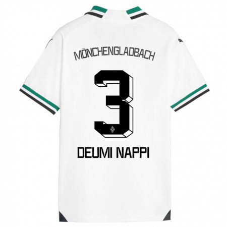 Kandiny Kinder Dimitrie Deumi Nappi #3 Weiß Grün Heimtrikot Trikot 2023/24 T-Shirt