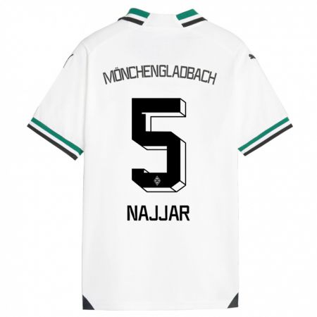Kandiny Kinder Jamil Najjar #5 Weiß Grün Heimtrikot Trikot 2023/24 T-Shirt