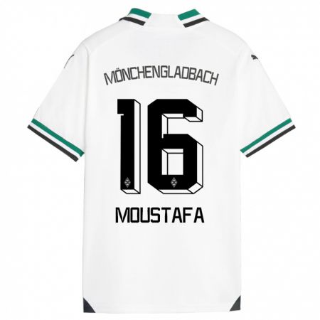 Kandiny Kinder Moustafa Ashraf Moustafa #16 Weiß Grün Heimtrikot Trikot 2023/24 T-Shirt