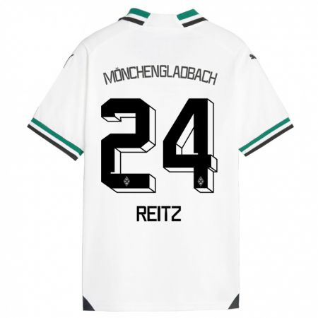 Kandiny Kinder Tony Reitz #24 Weiß Grün Heimtrikot Trikot 2023/24 T-Shirt