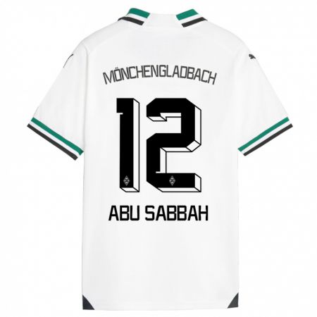 Kandiny Kinder Sarah Abu Sabbah #12 Weiß Grün Heimtrikot Trikot 2023/24 T-Shirt