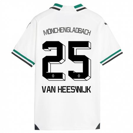 Kandiny Kinder Amber Van Heeswijk #25 Weiß Grün Heimtrikot Trikot 2023/24 T-Shirt