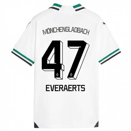 Kandiny Kinder Kim Everaerts #47 Weiß Grün Heimtrikot Trikot 2023/24 T-Shirt