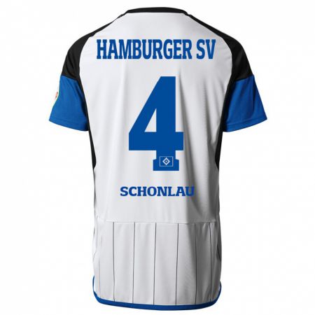 Kandiny Kinder Sebastian Schonlau #4 Weiß Heimtrikot Trikot 2023/24 T-Shirt