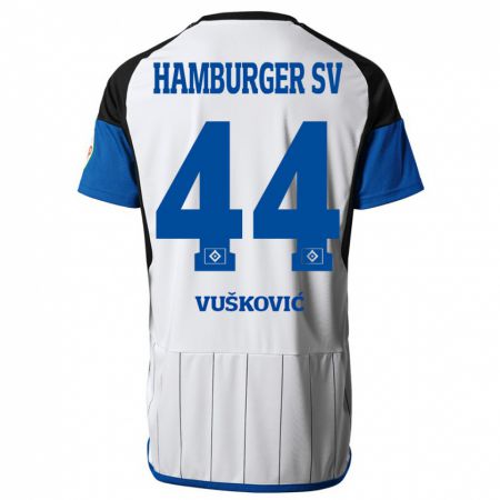 Kandiny Kinder Mario Vuskovic #44 Weiß Heimtrikot Trikot 2023/24 T-Shirt
