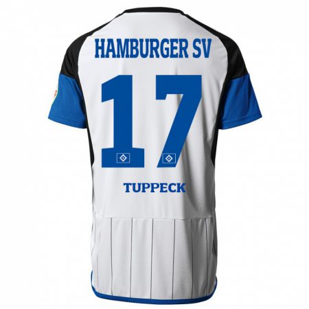 Kandiny Kinder Niklas Tuppeck #17 Weiß Heimtrikot Trikot 2023/24 T-Shirt