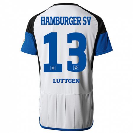 Kandiny Kinder Lasse Lüttgen #13 Weiß Heimtrikot Trikot 2023/24 T-Shirt