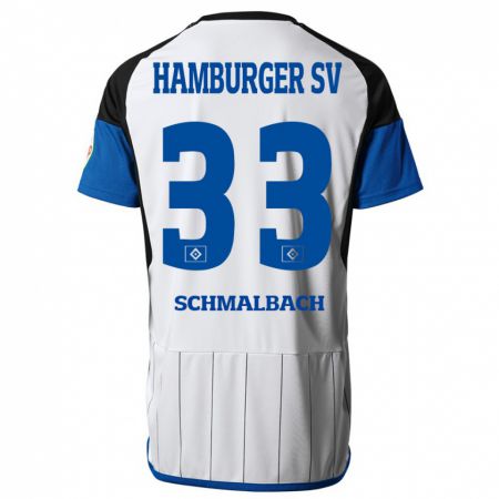 Kandiny Kinder Sebastian Schmalbach #33 Weiß Heimtrikot Trikot 2023/24 T-Shirt