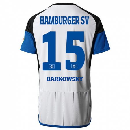 Kandiny Kinder Finn Barkowsky #15 Weiß Heimtrikot Trikot 2023/24 T-Shirt