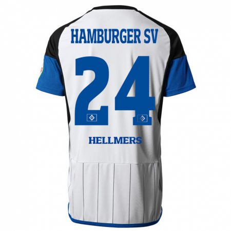 Kandiny Kinder Maximilian Hellmers #24 Weiß Heimtrikot Trikot 2023/24 T-Shirt