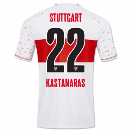 Kandiny Kinder Thomas Kastanaras #22 Weiß Heimtrikot Trikot 2023/24 T-Shirt
