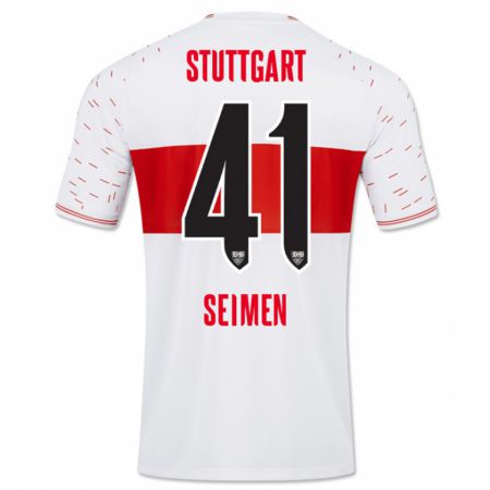 Kandiny Kinder Dennis Seimen #41 Weiß Heimtrikot Trikot 2023/24 T-Shirt