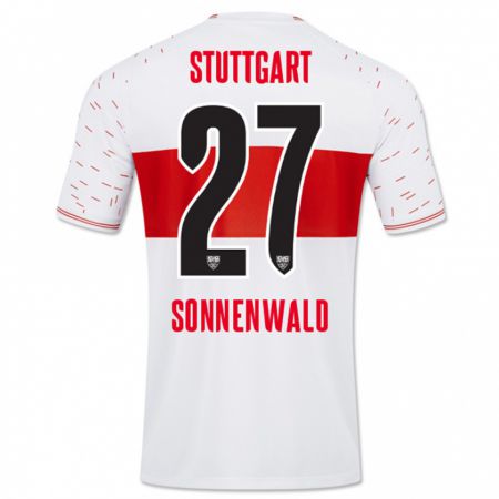 Kandiny Kinder Lukas Sonnenwald #27 Weiß Heimtrikot Trikot 2023/24 T-Shirt
