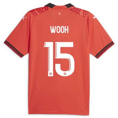Kandiny Kinder Christopher Wooh #15 Rot Heimtrikot Trikot 2023/24 T-Shirt