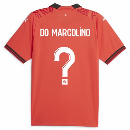 Kandiny Kinder Arsène Do Marcolino #0 Rot Heimtrikot Trikot 2023/24 T-Shirt