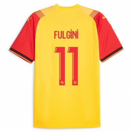 Kandiny Kinder Angelo Fulgini #11 Gelb Heimtrikot Trikot 2023/24 T-Shirt
