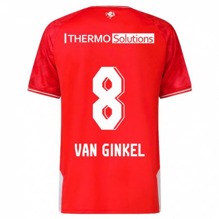 Kandiny Kinder Danique Van Ginkel #8 Rot Heimtrikot Trikot 2023/24 T-Shirt