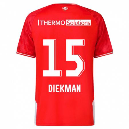 Kandiny Kinder Jill Diekman #15 Rot Heimtrikot Trikot 2023/24 T-Shirt