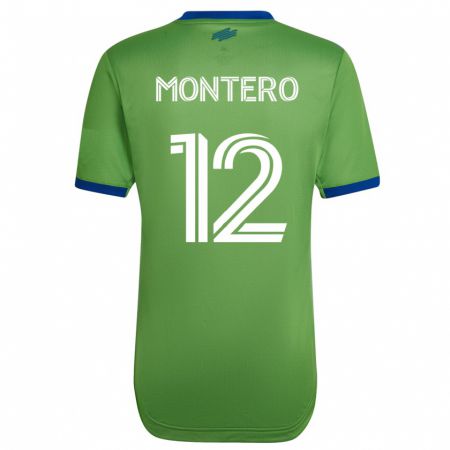Kandiny Kinder Fredy Montero #12 Grün Heimtrikot Trikot 2023/24 T-Shirt